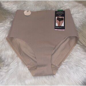 Miraclesuit 2534 Womens Light Shaping Waistline Brief Panties L Large Beige New